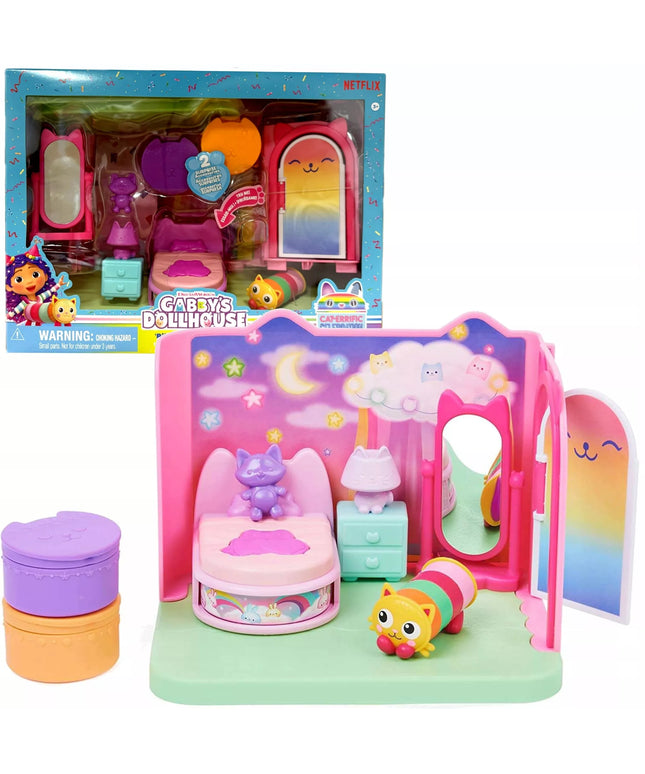 Gabby's Dollhouse miegamojo kambario rinkinys su Pillow Cat figūrėle ir priedais