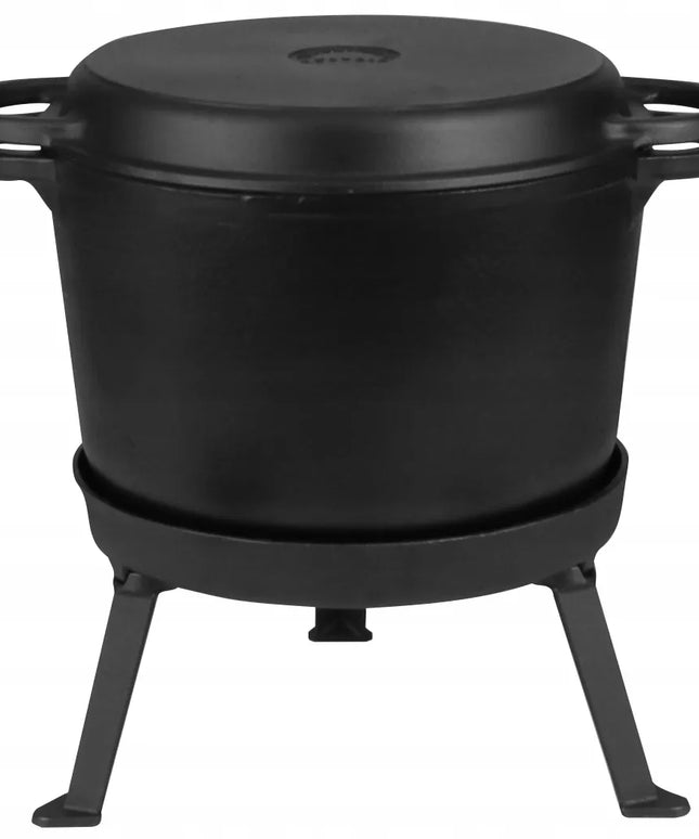 Emaliuotas ketaus katilas Rossner 10L 3in1 su kepsnine, MK602