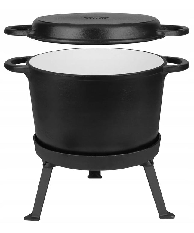 Emaliuotas ketaus katilas Rossner 10L 3in1 su kepsnine, MK602