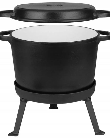 Emaliuotas ketaus katilas Rossner 10L 3in1 su kepsnine, MK602