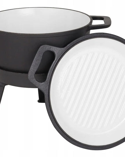 Emaliuotas ketaus troškinimo puodas Rossner 5L MK302 3in1