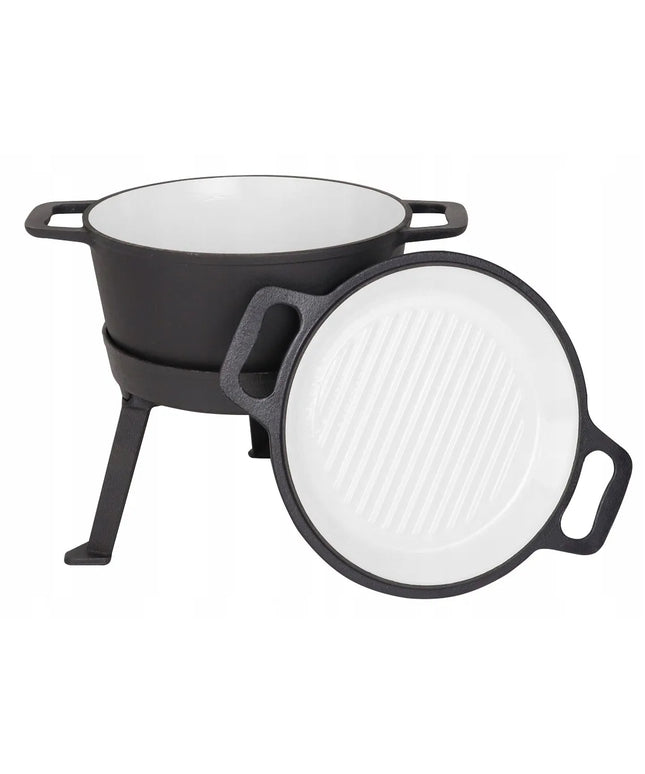 Emaliuotas ketaus troškinimo puodas Rossner 5L MK302 3in1