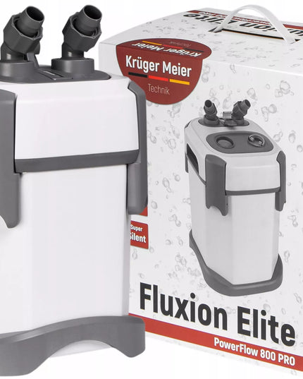 Kompaktiškas energiją taupantis tyliai veikiantis akvariumo filtras Kruger Meier Fluxion Elite 800