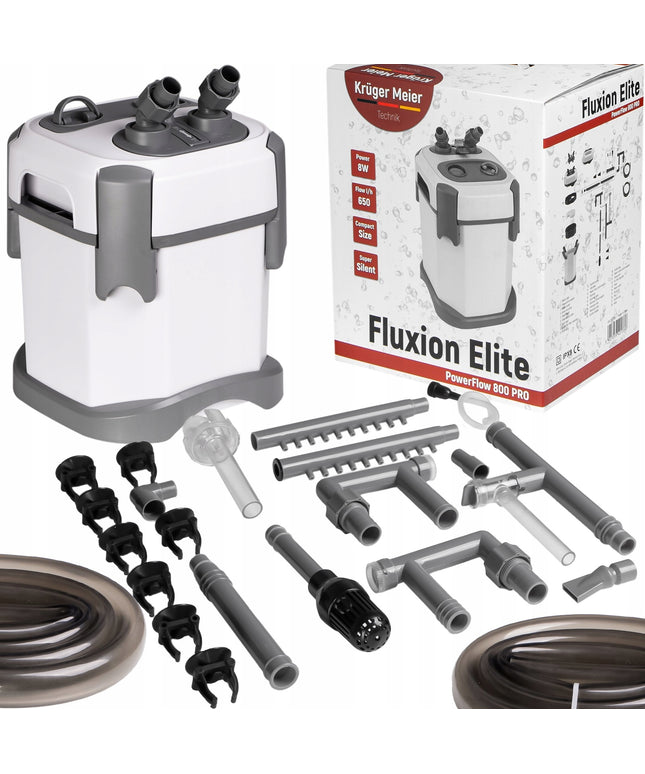 Kompaktiškas, energiją taupantis, tyliai veikiantis akvariumo filtras FLUXION ELITE 80