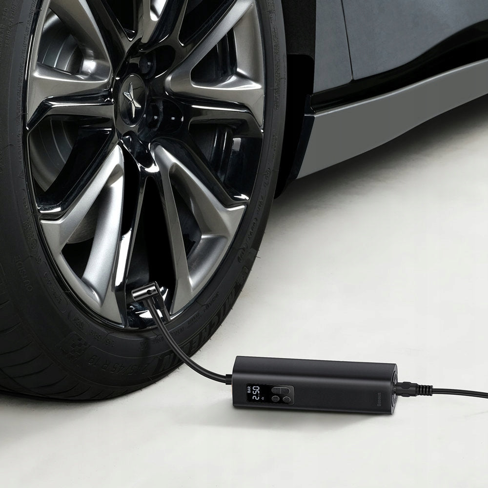 Automobilinis kompresorius 12V, elektrinis siurblys automobilio ir dviračio ratams BASEUS