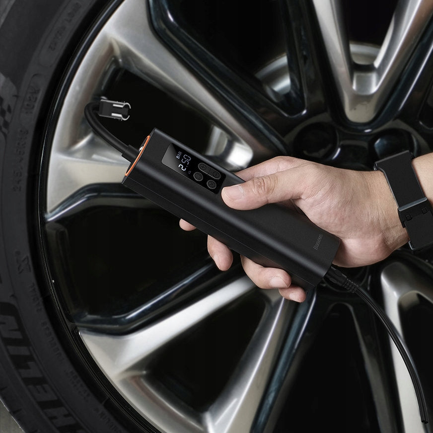 Automobilinis kompresorius 12V, elektrinis siurblys automobilio ir dviračio ratams BASEUS