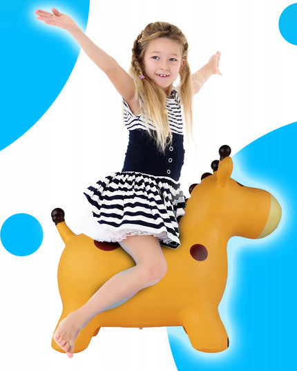 Guminis šokliukas "Žirafa" su pompą vaikams, 55cm