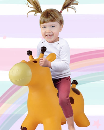 Guminis šokliukas "Žirafa" su pompą vaikams, 55cm