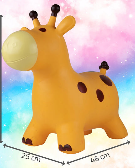 Guminis šokliukas "Žirafa" su pompą vaikams, 55cm