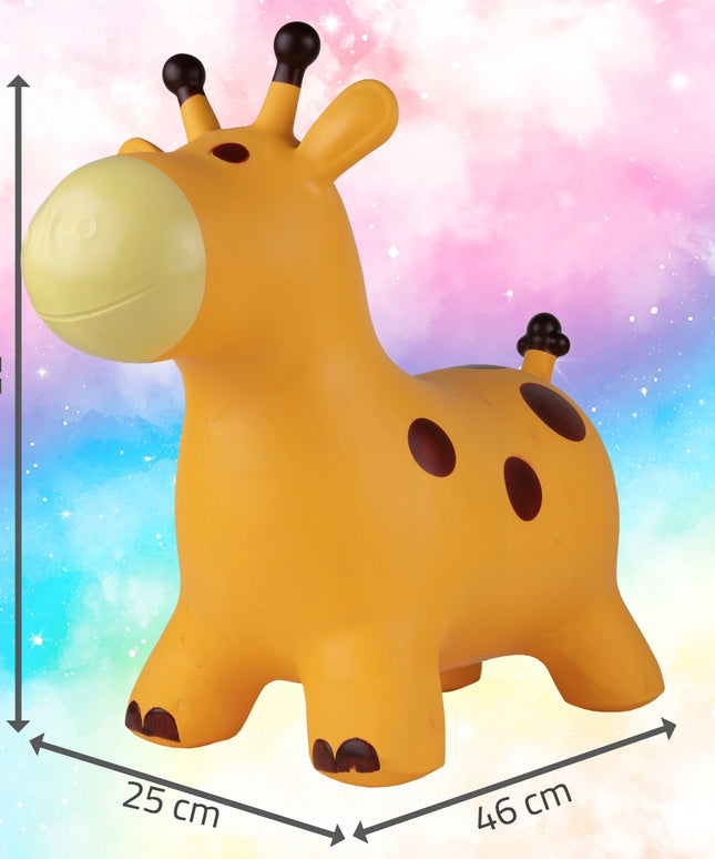 Guminis šokliukas "Žirafa" su pompą vaikams, 55cm