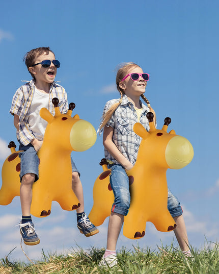 Guminis šokliukas "Žirafa" su pompą vaikams, 55cm