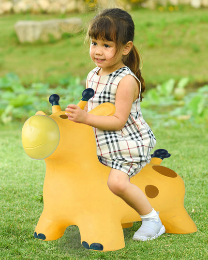 Guminis šokliukas "Žirafa" su pompą vaikams, 55cm