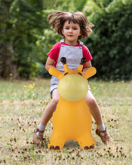 Guminis šokliukas "Žirafa" su pompą vaikams, 55cm