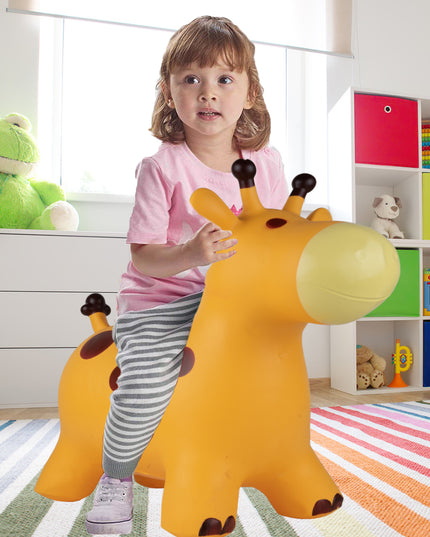 Guminis šokliukas "Žirafa" su pompą vaikams, 55cm