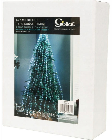 Arklio uodegos formos girlianda ant eglutės, 672 LED, 5 metrai, lauko, Goliat