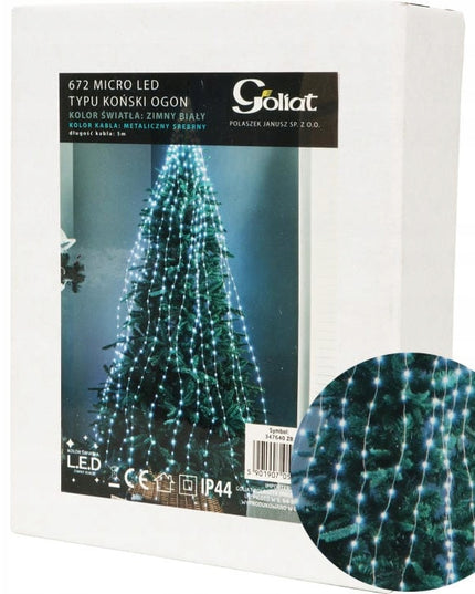 Arklio uodegos formos girlianda ant eglutės, 672 LED, 5 metrai, lauko, Goliat