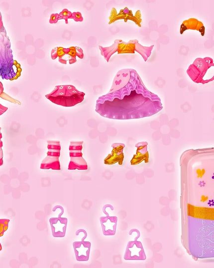 „KookyLoos Dreamy Blossom“ kolekcinė figūrėlė su lagaminu ir aksesuarais