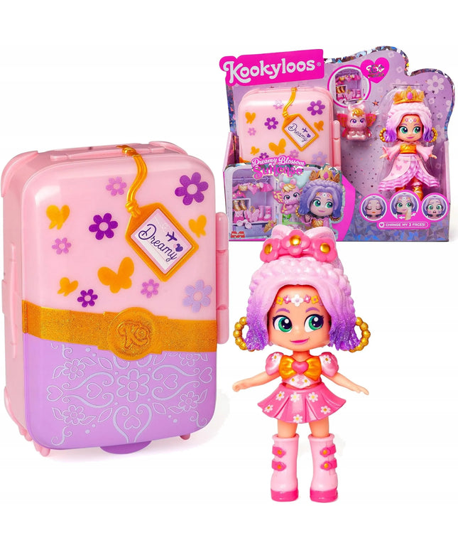 „KookyLoos Dreamy Blossom“ kolekcinė figūrėlė su lagaminu ir aksesuarais