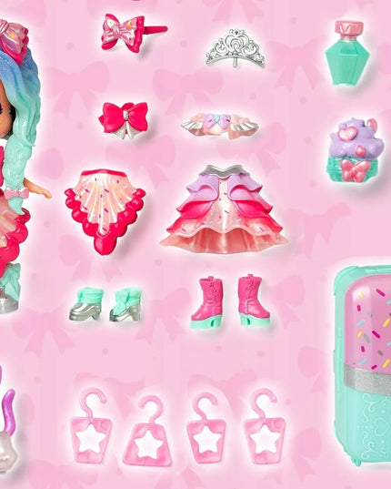 KookyLoos Sweet Wishes kolekcinė figūrėlė su lagaminu ir aksesuarais