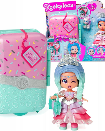 KookyLoos Sweet Wishes kolekcinė figūrėlė su lagaminu ir aksesuarais