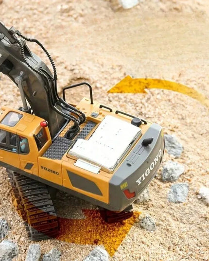 OWL-TECH RC ekskavatorius, valdomas nuotoliniu būdu, 2,4 GHz, 360°, judamas kaušas, 2 akumuliatoriai, 11 kanalų