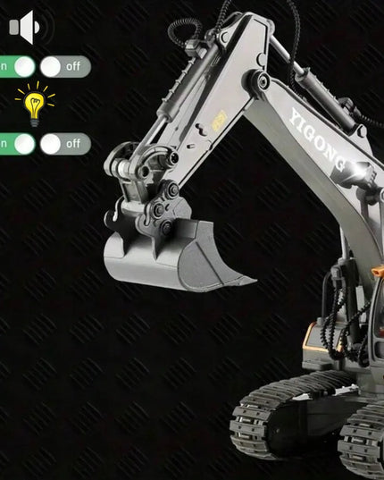 OWL-TECH RC ekskavatorius, valdomas nuotoliniu būdu, 2,4 GHz, 360°, judamas kaušas, 2 akumuliatoriai, 11 kanalų