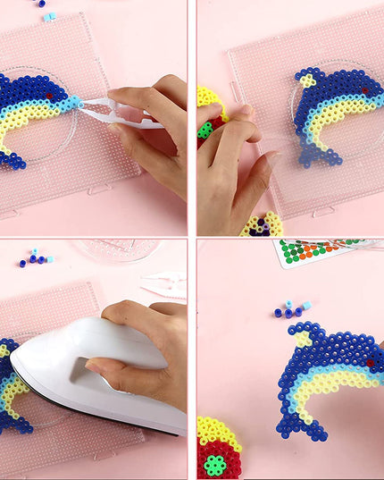 Lydymo karoliukų rinkinys su dėklu 6000 vnt. vaikams