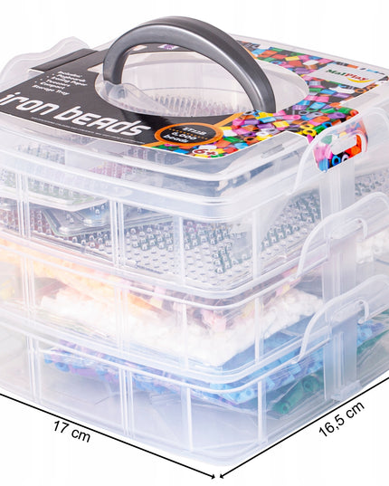 Lydymo karoliukų rinkinys su dėklu 6000 vnt. vaikams