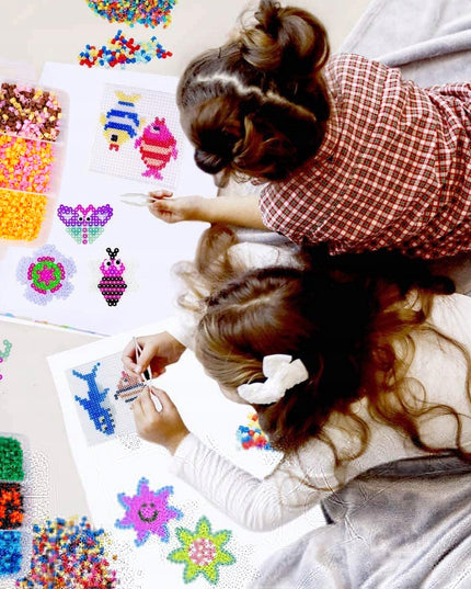 Lydymo karoliukų rinkinys su dėklu 6000 vnt. vaikams