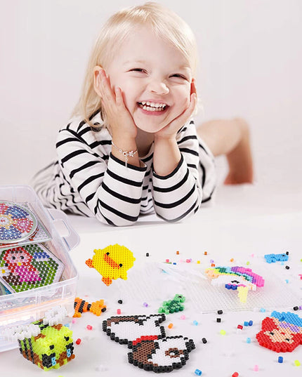 Lydymo karoliukų rinkinys su dėklu 6000 vnt. vaikams