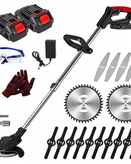 Akumuliatorinė elektrinė žoliapjovė 24V su 2 baterijomis