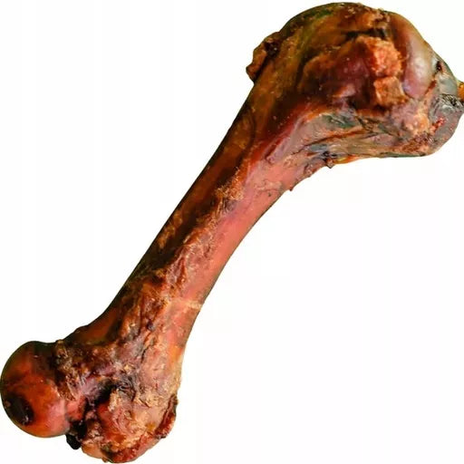 Šuns kaulas PAKO Natūralus kramtomasis skanėstas - Rūkytas kaulas su mėsa, 30 cm