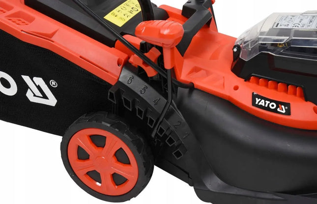 Akumuliatorinė vejapjovė Yato 36V, pjovimo plotis 34 cm, be akumuliatorių