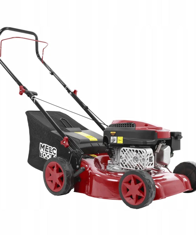 Benzininė vejapjovė Meec Tools 2,0 kW, 41 cm – 7 lygių reguliavimas, 45 l krepšys