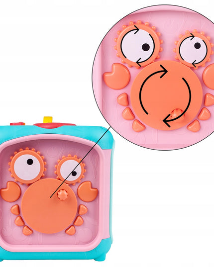 Ugdomasis sensorinis kubas - rūšiuoklis, labirintas, vėrimo žaislas, pianinas 7in1