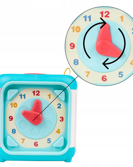 Ugdomasis sensorinis kubas - rūšiuoklis, labirintas, vėrimo žaislas, pianinas 7in1