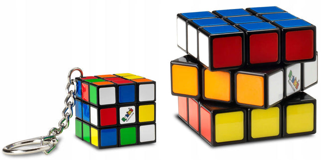 Rubik's 3x3 originalus klasikinis kubas + 3x3 raktų pakabukas
