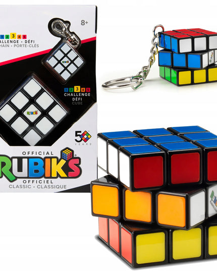 Rubik's 3x3 originalus klasikinis kubas + 3x3 raktų pakabukas