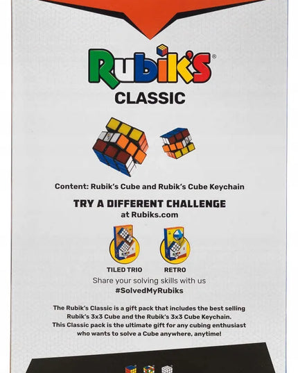 Rubik's 3x3 originalus klasikinis kubas + 3x3 raktų pakabukas