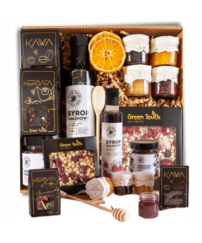 Dovanų rinkinys "Premium Box" - Kalėdinė dovana, arbata, kava, sirupas