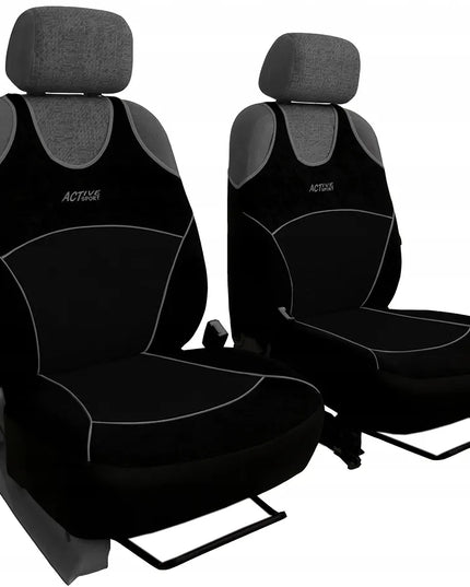 „Pok-Ter ACTIVE SPORT“ universalūs pilki priekinių automobilio sėdynių užvalkalai