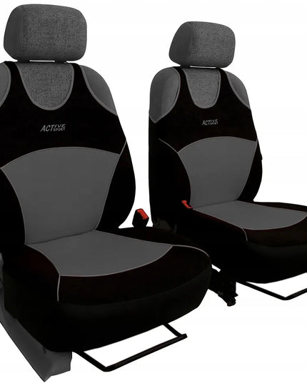 „Pok-Ter ACTIVE SPORT“ universalūs pilki priekinių automobilio sėdynių užvalkalai