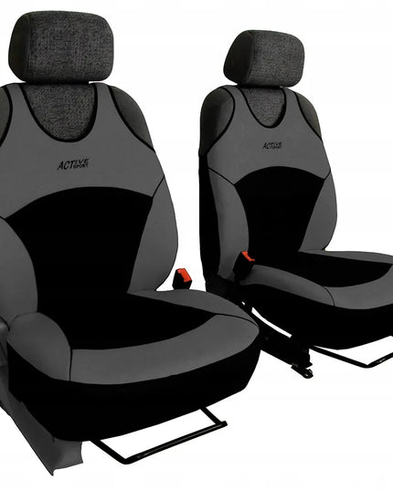 „Pok-Ter ACTIVE SPORT“ universalūs pilki priekinių automobilio sėdynių užvalkalai