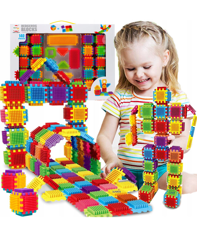 Kūrybiški vafliniai konstravimo kaladėlės Ežiukai 140 elementų vaikams