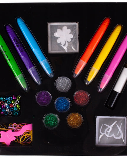 Kūrybinis plaukų dažymo ir tatuiruočių rinkinys „MalPlay“