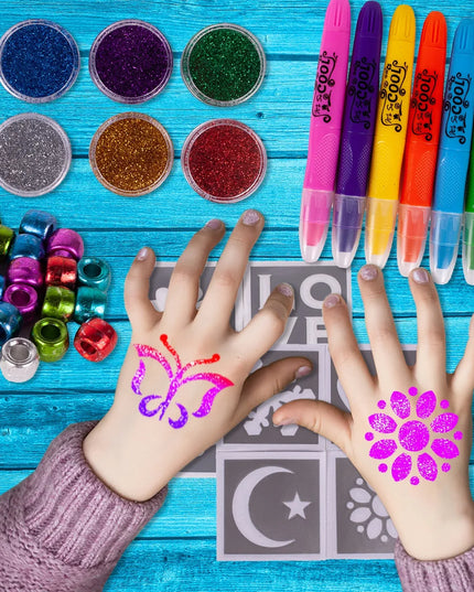 Kūrybinis plaukų dažymo ir tatuiruočių rinkinys „MalPlay“