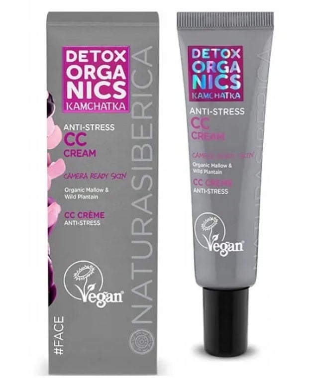 NATURA SIBERICA DETOX ORGANICS raminamasis CC veido kremas su gysločių ekstraktu SPF20