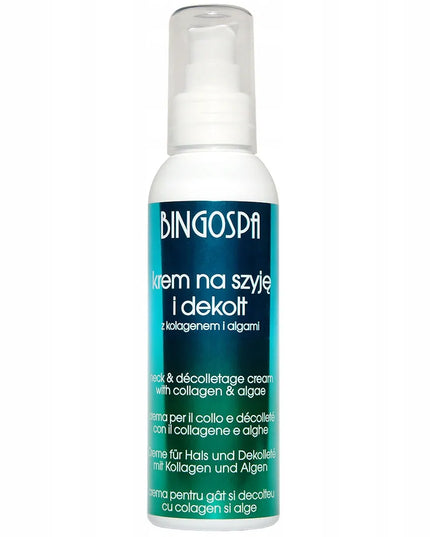 BINGOSPA kremas kaklui ir iškirptei su kolagenu bei dumbliais, 135 g