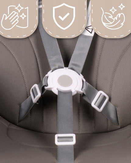 3in1 sulankstoma maitinimo kėdutė vaikams, reguliuojama, su padėklu ir diržais