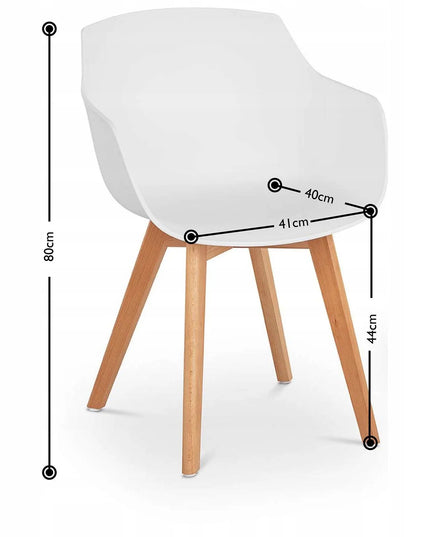 Valgomojo kėdės Fromm & Starck, 2 vnt. rinkinys, keliamoji galia 150 kg, baltos